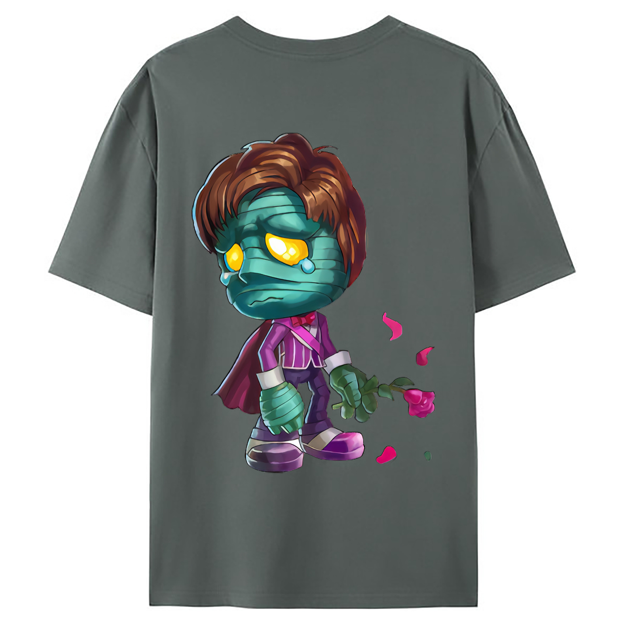 （画像用） リーグ・オブ・レジェンド League of Legends LOL 綿100％ メンズ半袖Tシャツ（バックプリント） 通気性